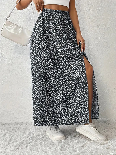 Louvina – Maxirock mit Blumenschlitz