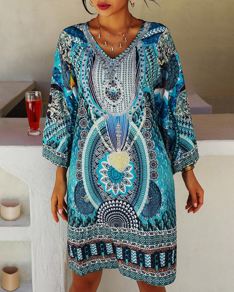 Boho Kleid mit langen Ärmeln Tania