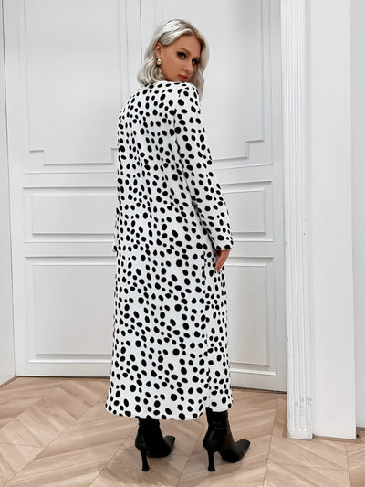 Cornelia | Dalmatiner-Muster Midi-Cardigan