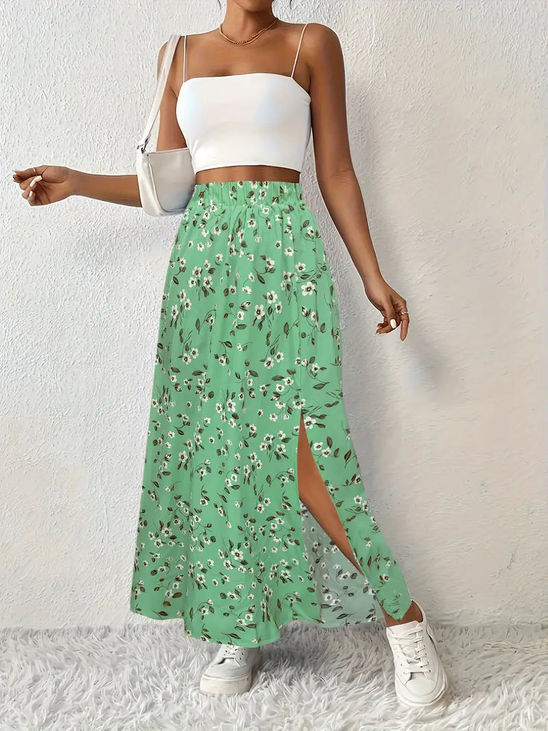 Louvina – Maxirock mit Blumenschlitz