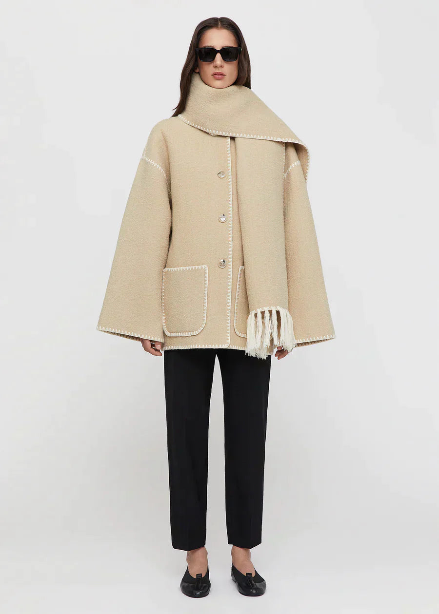 Fiona® | Premium-Jacke mit Seidenschal
