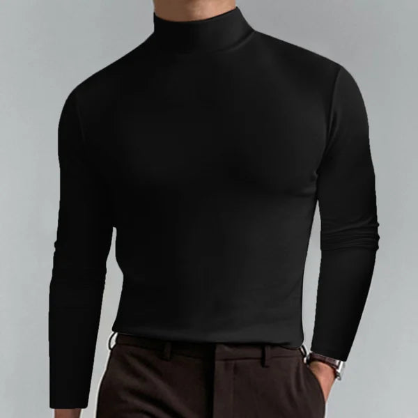 Langärmeliges Rollkragenhemd in Slim Fit Oliver
