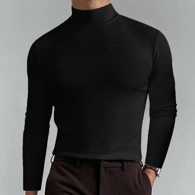 Langärmeliges Rollkragenhemd in Slim Fit Oliver
