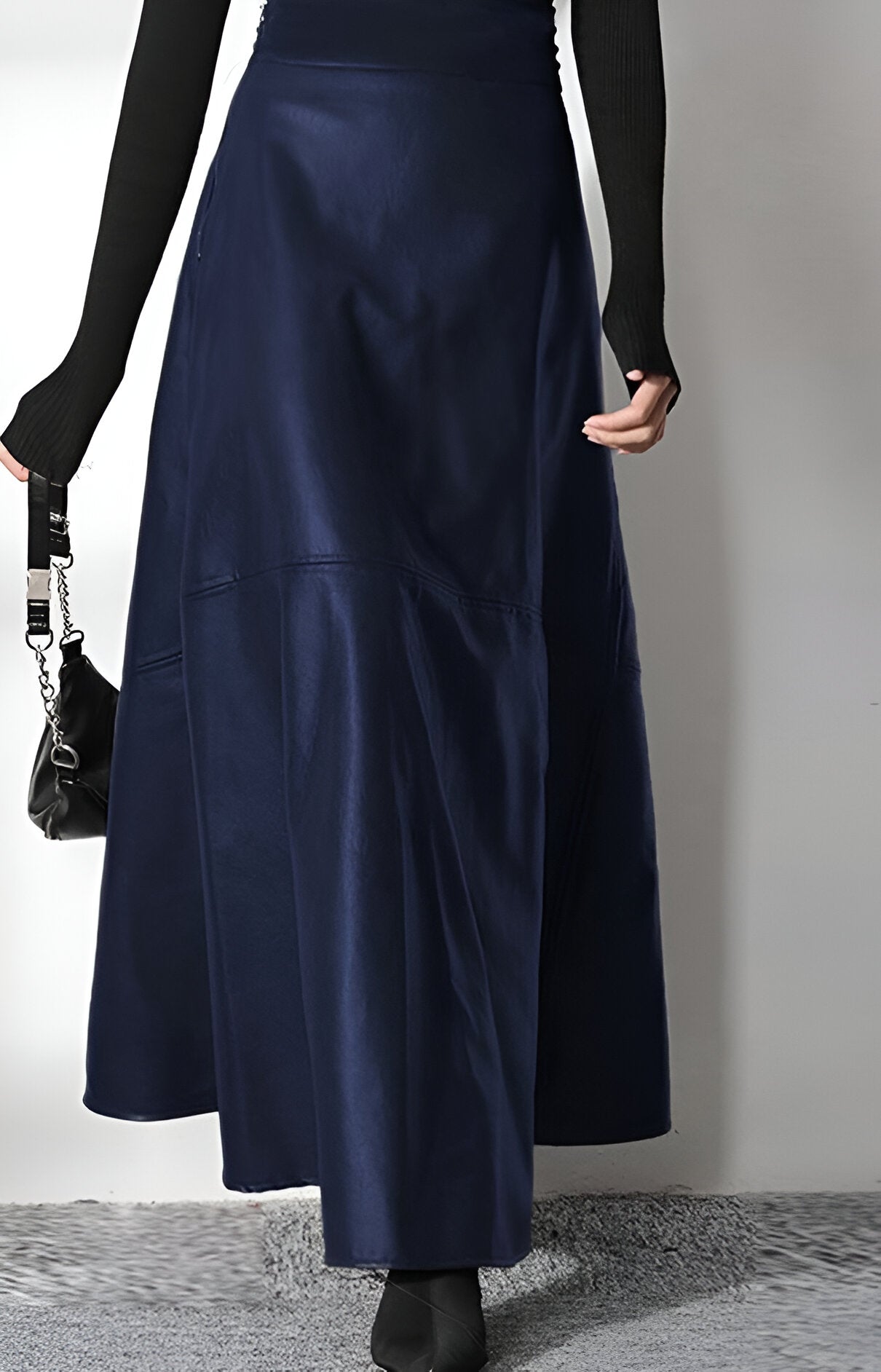 Clarice | Eleganter PU-Leder Maxi-Rock