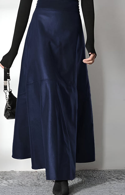 Clarice | Eleganter PU-Leder Maxi-Rock