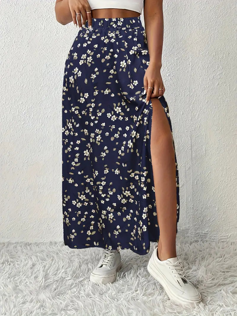 Louvina – Maxirock mit Blumenschlitz