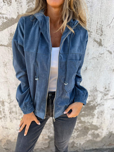 Ivette® | Freizeitjacke mit Kapuze und Reißverschluss