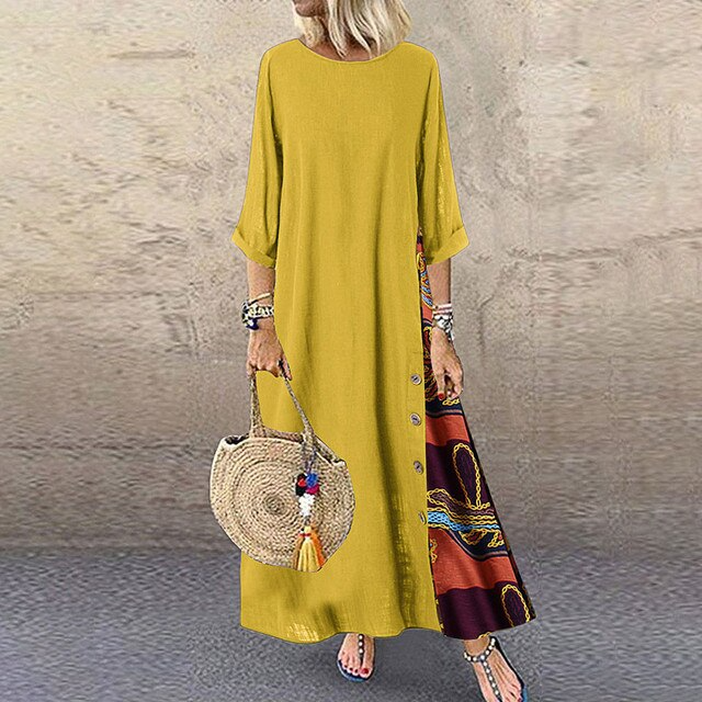 Cher Leichtes Sommerkleid aus Baumwolle und Leinen