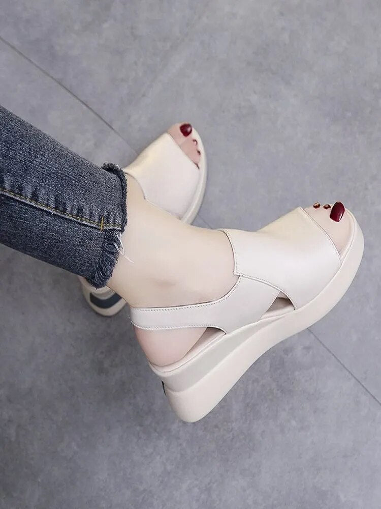 Gerda - Bequeme Plateau Sandalen