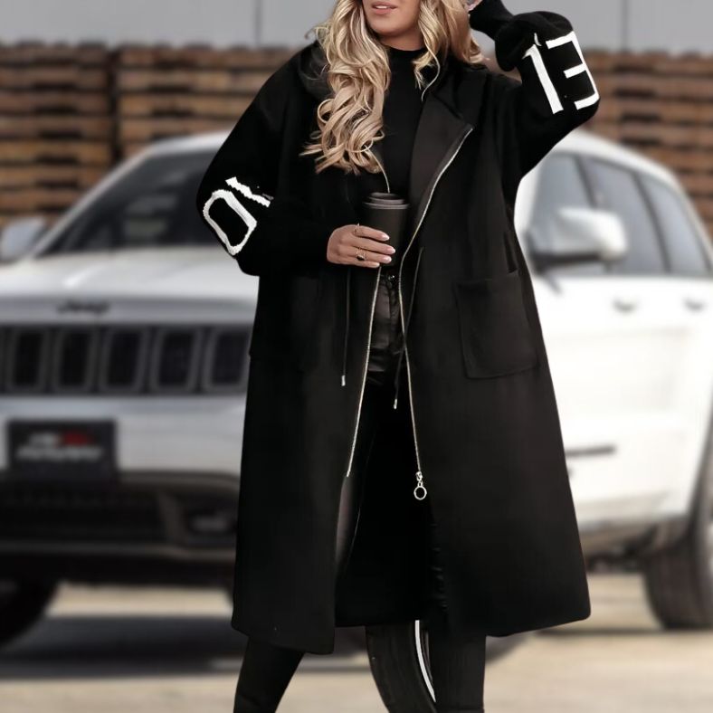 Stylischer Mantel mit Kapuze für Damen