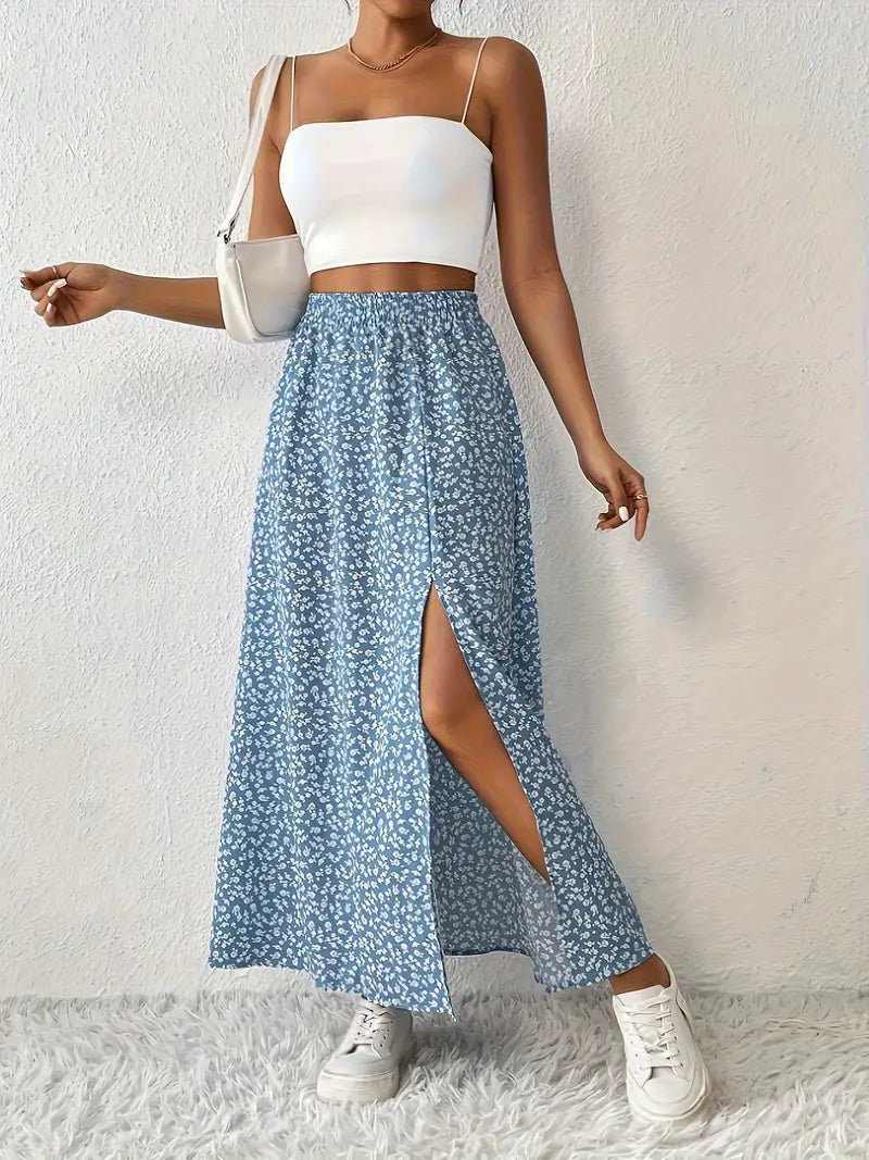 Louvina – Maxirock mit Blumenschlitz