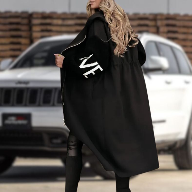 Stylischer Mantel mit Kapuze für Damen