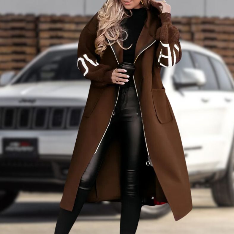 Stylischer Mantel mit Kapuze für Damen
