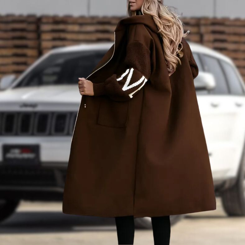 Stylischer Mantel mit Kapuze für Damen