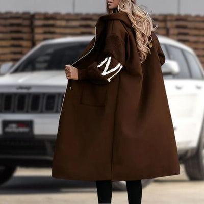 Stylischer Mantel mit Kapuze für Damen