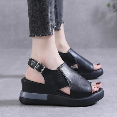 Gerda - Bequeme Plateau Sandalen