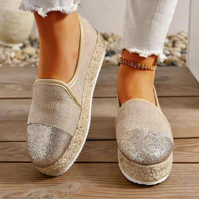 Celine - Glitzernde Canvas-Loafer für Damen