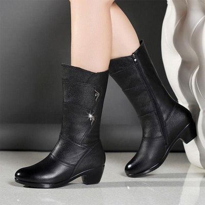 Amara® | Hohe Stiefel mit einfachem Reißverschluss