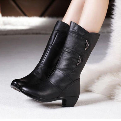 Amara® | Hohe Stiefel mit einfachem Reißverschluss