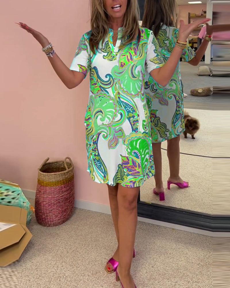 Nadia - Bedrucktes Midi-Kleid