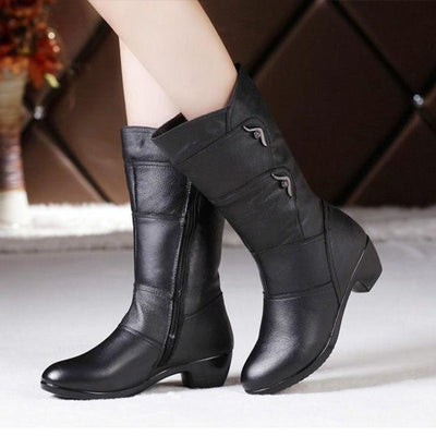 Amara® | Hohe Stiefel mit einfachem Reißverschluss