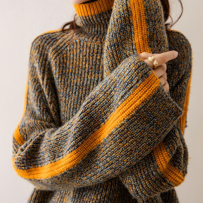 Berenice® | Rollkragenpullover aus gemischtem Strick
