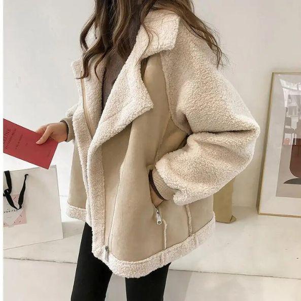 Talia® | Jacke aus Lammfellimitat