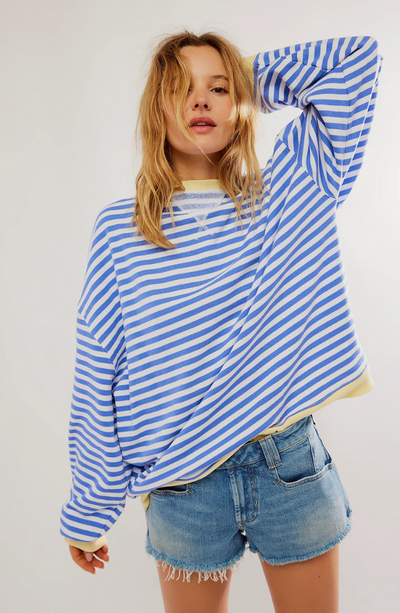 Talia® | Übergroßer Pullover mit Streifen