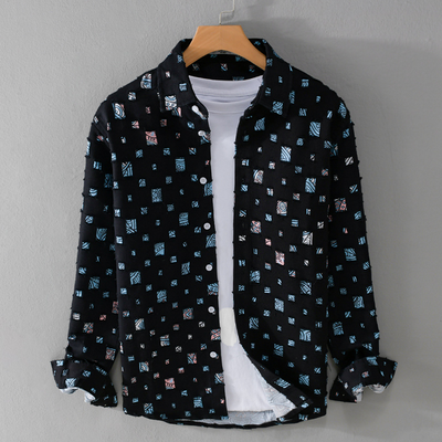 Herrenhemd aus Baumwoll-Denim Tedor