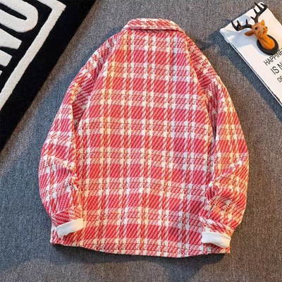 Karierte Strickjacke für Herren