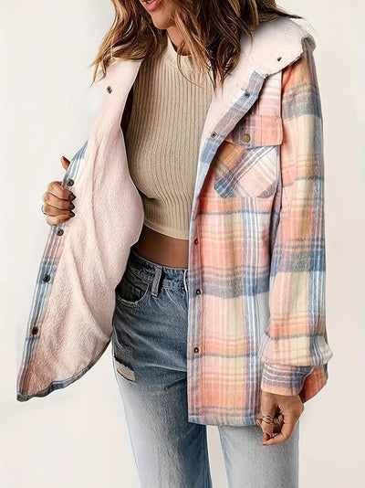 Emma | Karierter Reißverschluss-Jacke