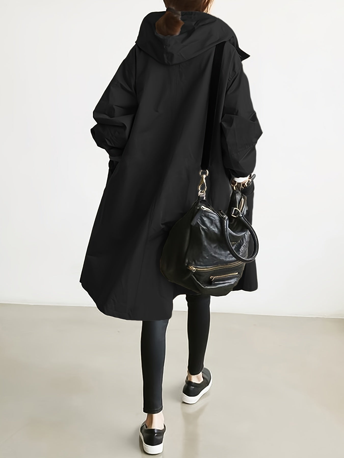 Florencia® | Langärmliger Trenchcoat mit Kordelzug und Kapuze