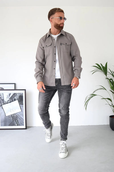Azan Herren Hemdjacke im modernen Stil
