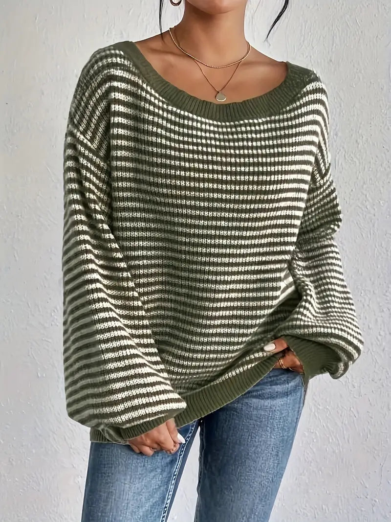 Charlie | Gestreifter Rundhals-Pullover