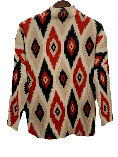 Frieda | Gemütlicher Pullover mit Stehkragen und Print