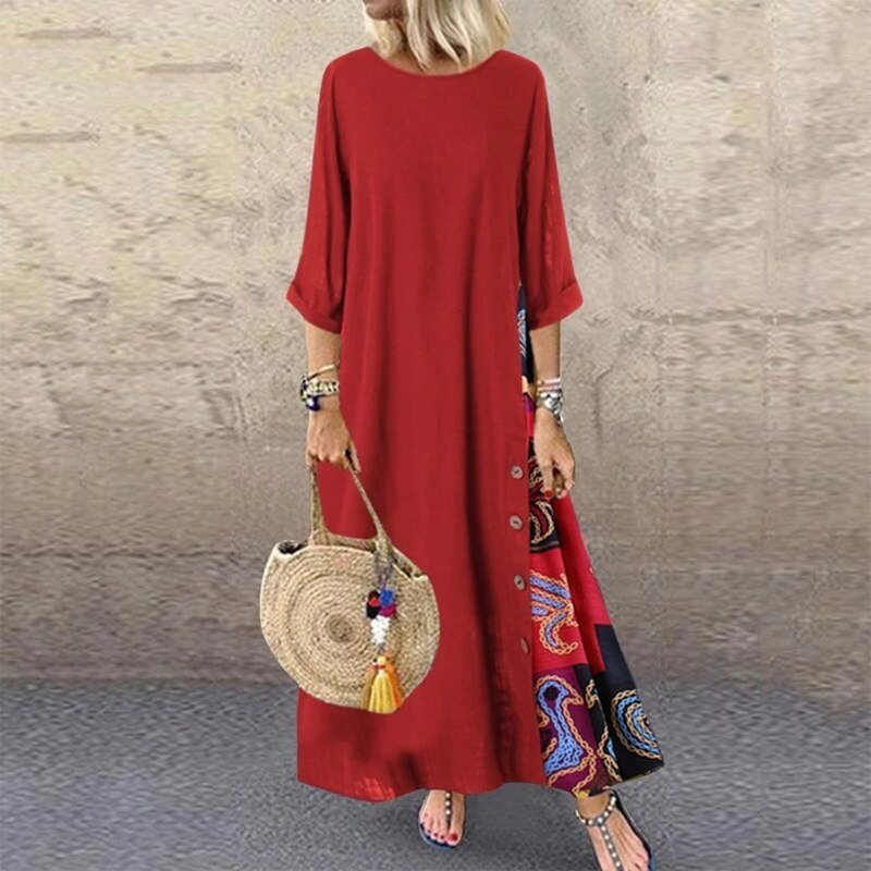 Cher Leichtes Sommerkleid aus Baumwolle und Leinen
