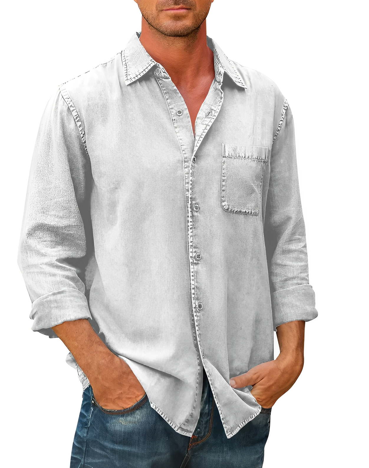 Vince - Herren-Denim-Hemd