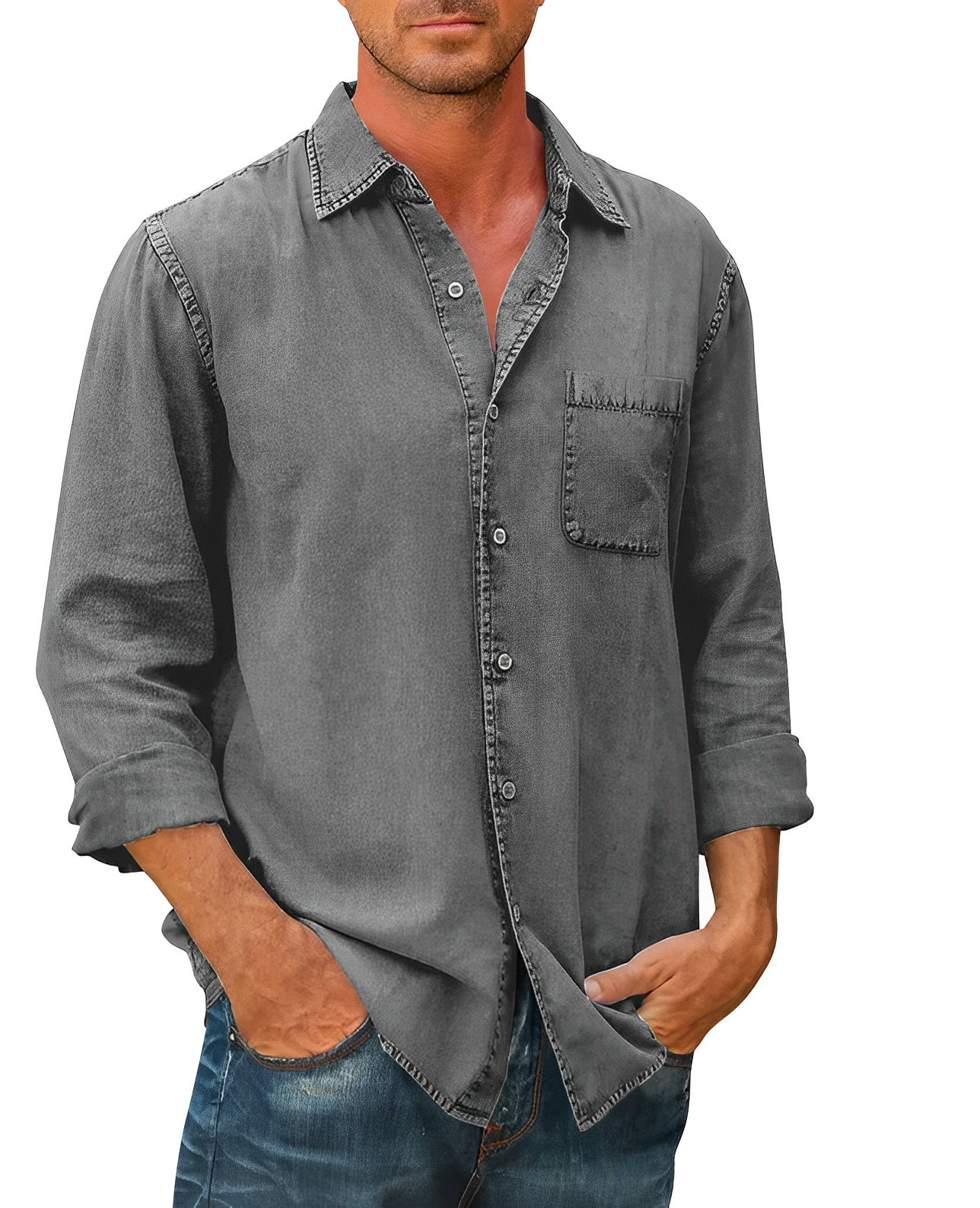 Vince - Herren-Denim-Hemd