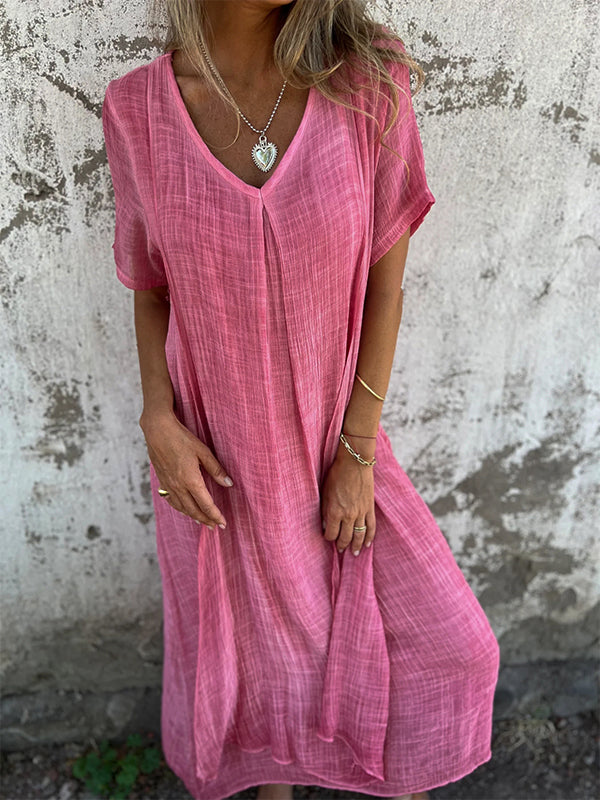 Kleid aus Baumwoll Leinen Mix Tami