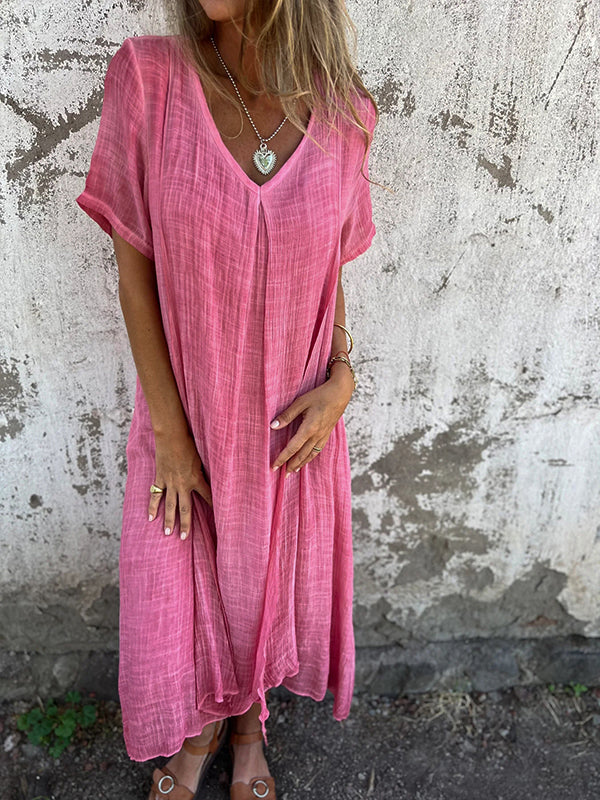 Kleid aus Baumwoll Leinen Mix Tami