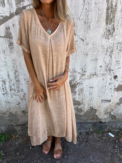 Kleid aus Baumwoll Leinen Mix Tami