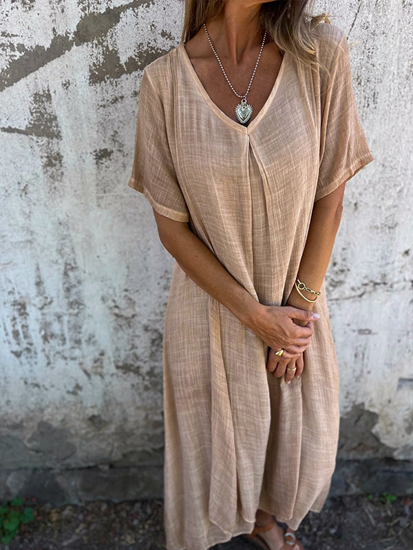 Kleid aus Baumwoll Leinen Mix Tami