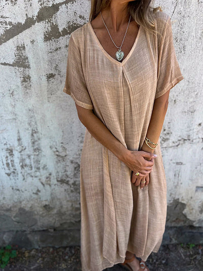Kleid aus Baumwoll Leinen Mix Tami