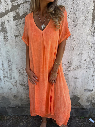 Kleid aus Baumwoll Leinen Mix Tami