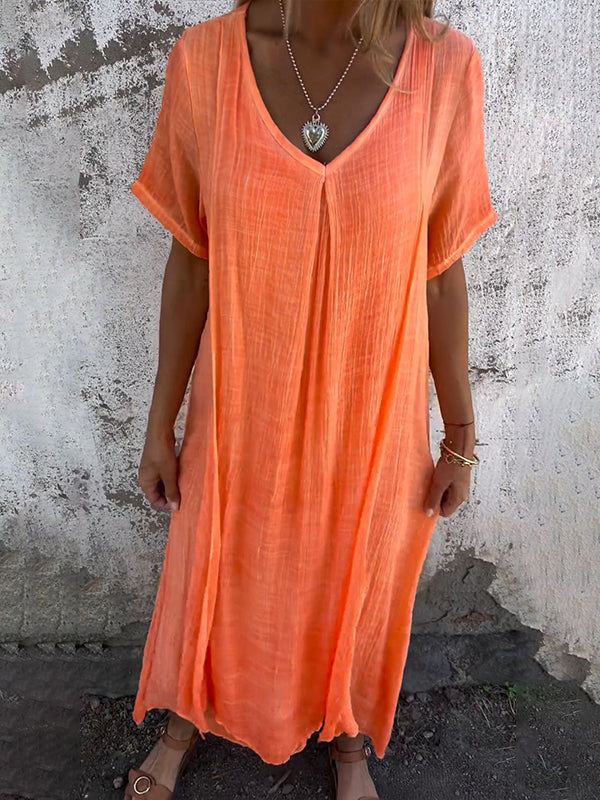 Kleid aus Baumwoll Leinen Mix Tami