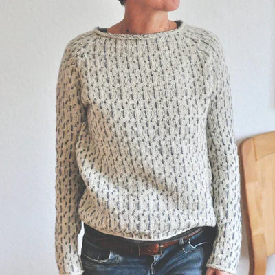 Ariana® | Schicker grauer Pullover mit Stiefelausschnitt