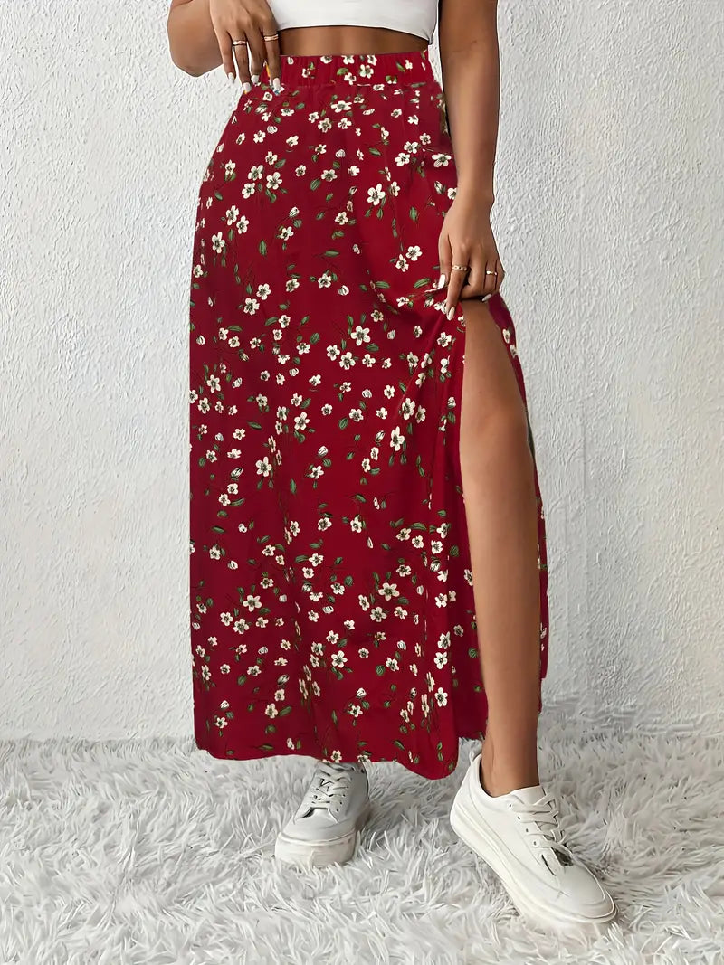 Louvina – Maxirock mit Blumenschlitz