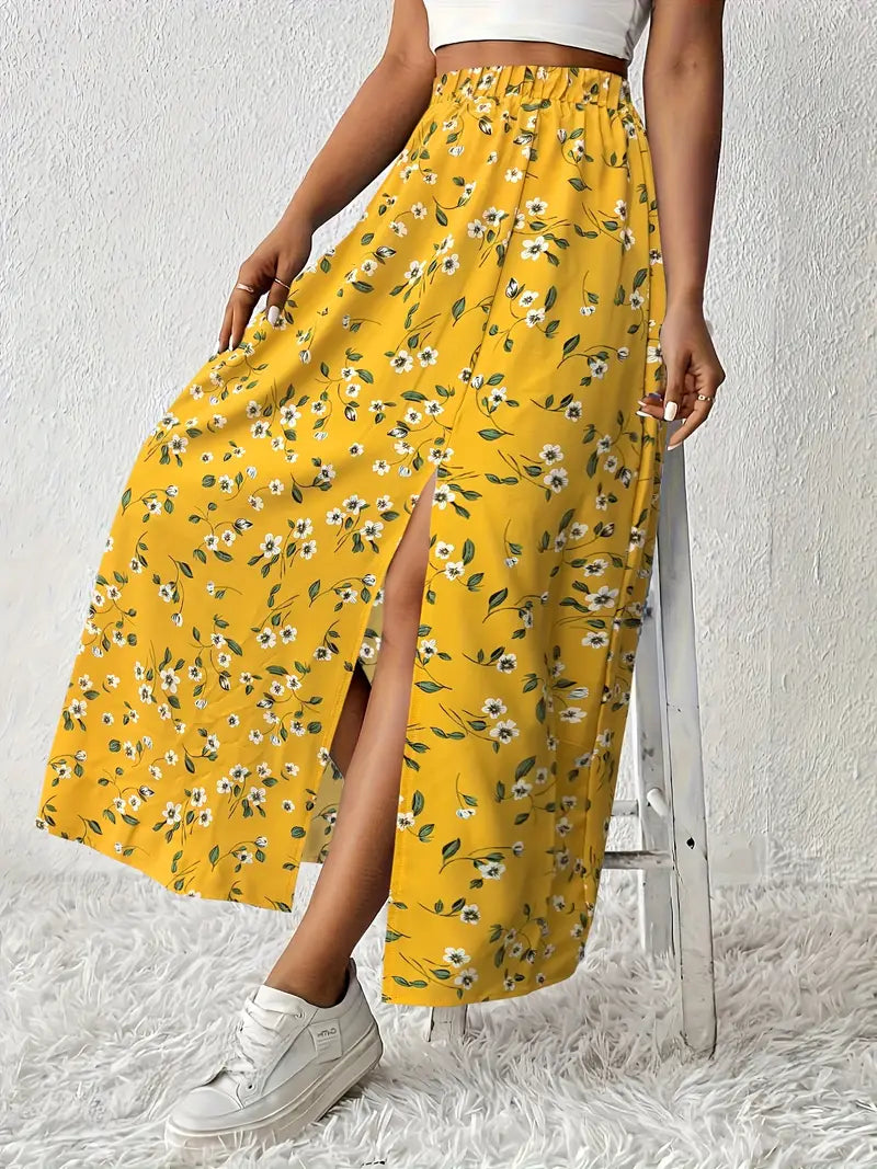 Louvina – Maxirock mit Blumenschlitz