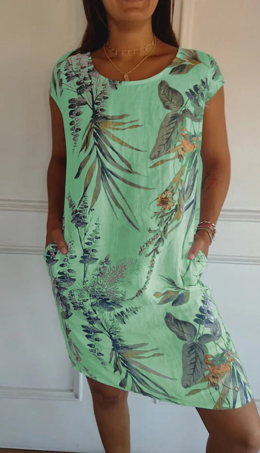 Lorraine | Midi Sommerkleid für Frauen - Blumenmuster