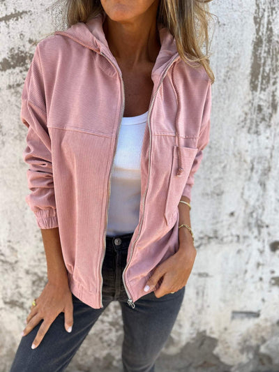 Ivette® | Freizeitjacke mit Kapuze und Reißverschluss